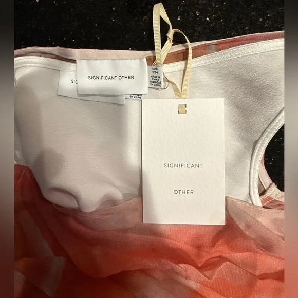 significant Other Coira Maxi Dress in Tangerine Bloom Orange Size 4 NWT - Picture 7 of 7